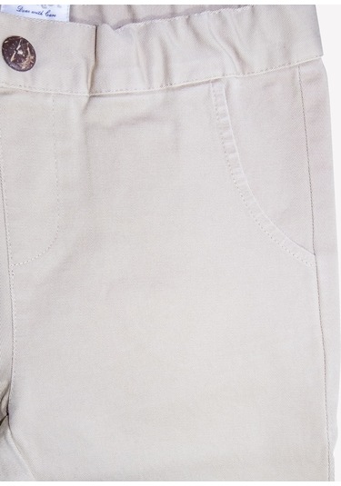 Camel Rengi Kalın Dokuma Organik Erkek Çocuk Kanvas Pantolon 001