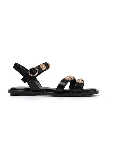 Nero Black Sandalet Kadın 72262-e6 Repo siyah