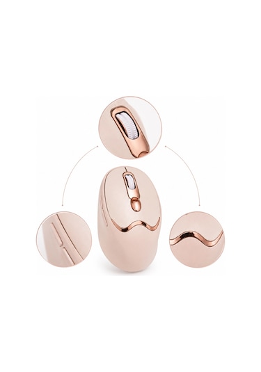 Ergonomik Tasarımlı Kablosuz Mouse Bluetooth Ve Usb Alıcılı