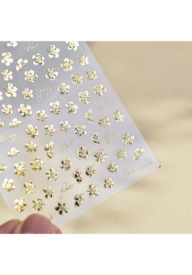 1 Adet 5d Japon Pembe Petal Kabartmalı Nail Art Etiketler Zarif Retro Çiçek Kendinden Yapışkanlı Transfer Tırnak Süslemeleri Çıkartmaları Dıy Haki / Tan