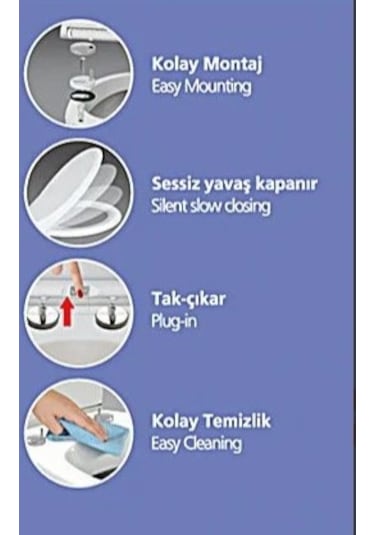 Ege Dropia Yavaş Kapanır Klozet Kapağı