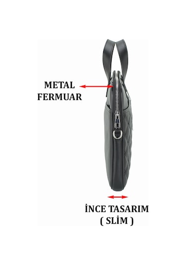 Case Club Macbook Uyumlu Air Pro 13.3" & 14" Inç Uyumlu Siyah Laptop Evrak Çantası