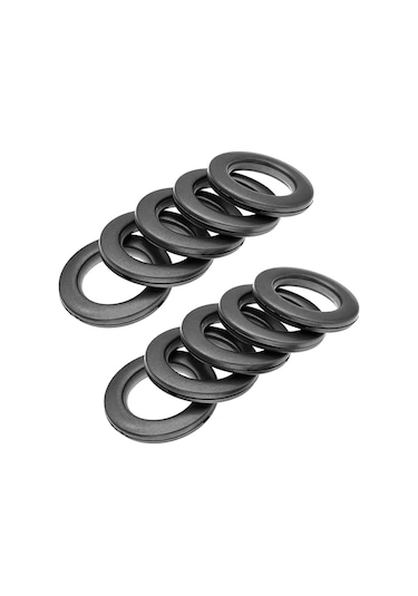 Ranyeek 32 Adet Sessiz Kayma Abs Perde Halka, 40mm İç Çap, Nano Kaplama, Mat Siyah, Dayanıklı Malzeme, Kolaysız Kurulum