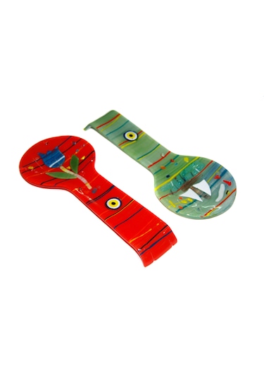 Cam Kaşıklık Kirli Cam Mutfak Kaşıklık El Yapımı Cam Mutfak 22 CM