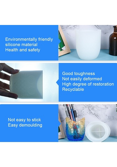 Sones D768 Epoksi Kalıp Baykuş Kalemlik Silikon Kalıp