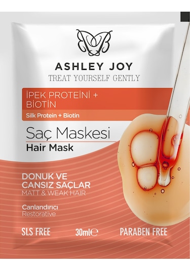 Ashley Joy İpek Proteini İçeren Donuk Ve Cansız Saçlara Özel Canlandırıcı Saç Maskesi 30 ML