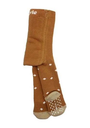 Bistyle Tekli Puanlı Kaymaz Havlu Külotlu Çorap 50502 Hardal