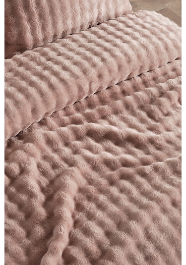 Bubble Battaniye Seti Tek Kişilik Pudra Pudra