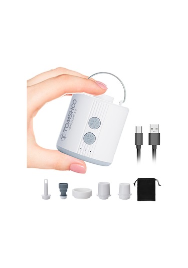 Tomshoo-led Işık İle Taşınabilir Elektrikli Hava Pompası