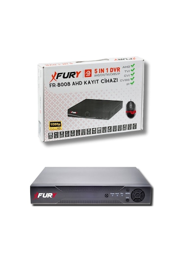 Fury 6 Kameralı Set Full Hd Gece Renkli Görüş - Cepten İzle - Su Geçirmez Güvenlik Kamerası Seti 1tb