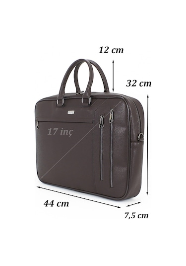 Laptop Çantası 17 İnç El Omuz 8683255009206 Kahverengi