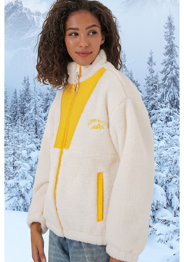 Bigdart 5194 Kadın Peluş Mont Ceket - Sarı