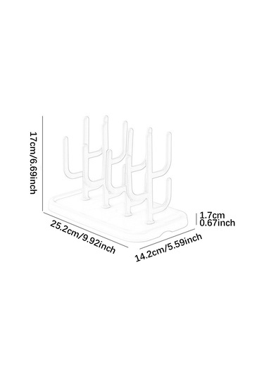 Suntek Bardaklar Için Şişe Kurutma Rafı Tezgah Üstü Kolay