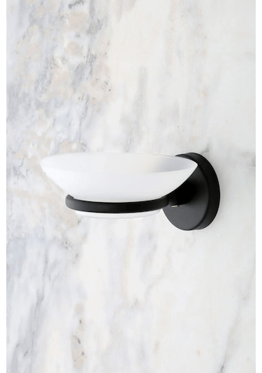 MultiStore 5'li Banyo Aksesuar Seti Halka Havluluk/Tuvalet Kağıtlığı/Askılık/Sabunluk/Diş Fırçalık Siyah