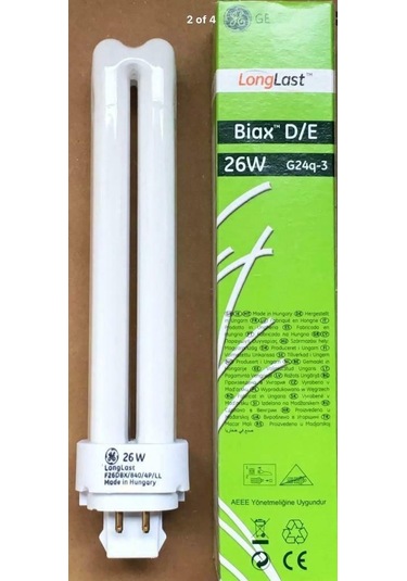 General Electric Longlast Biax D/E 26W 4 Pinli Ampul G24Q-3