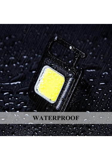 Wellhise Mini Taşınabilir Led Çok Fonksiyonlu Fener, Yüksek Lümen, Cob Anahtarlık, Dış Mekan İçin Şarj Edilebilir Acil Durum Işığı, Mini Kamp Feneri