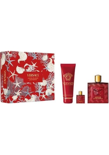 Versace Eros Flame Edp 100 Ml + Shower Gel 150 Ml + Edp 5 Ml 8011003900039 Diğer