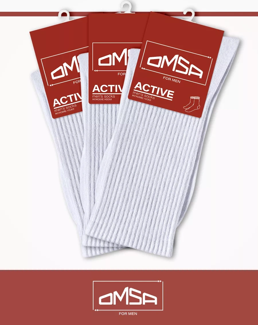 Omsa Pamuklu Çubuklu Yüksek Çoraplar 3 Çift Set 90862486 Beyaz