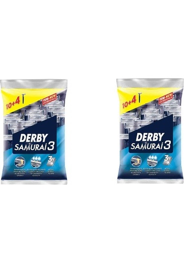 Derby Samurai3 Tıraş Bıçağı 2'li 10+4