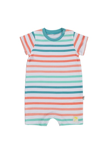 Civil Baby Çizgili 6-18 Ay Tulum - Beyaz