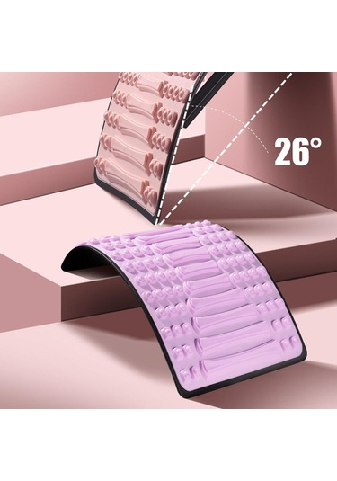 Homyl Sırt Gerdirici Ayarlanabilir Masaj Aleti Kas Eğitimi Yoga Mor