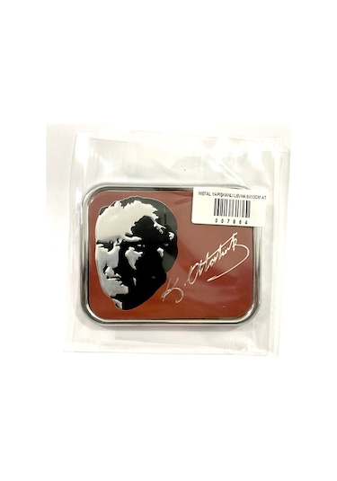 Metal Yapışkanlı Levha 8x10cm Atatürk Ve İmza