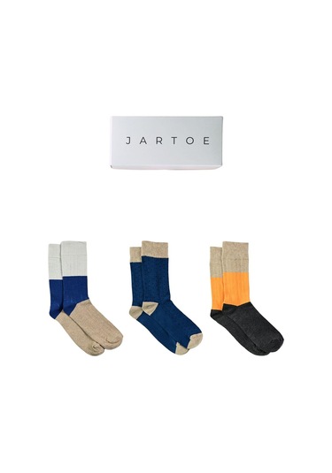 Erkek Garriga 3'lü Soket Çorap Renkli