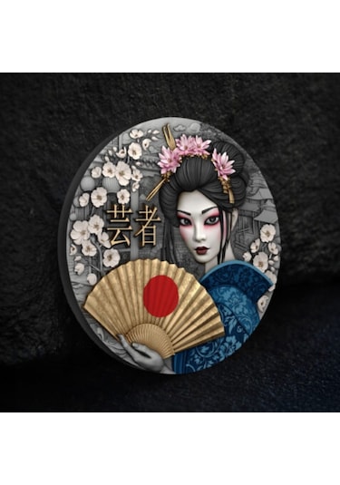 Agakulche Japon Geyşa Gümüş Sikke Coin