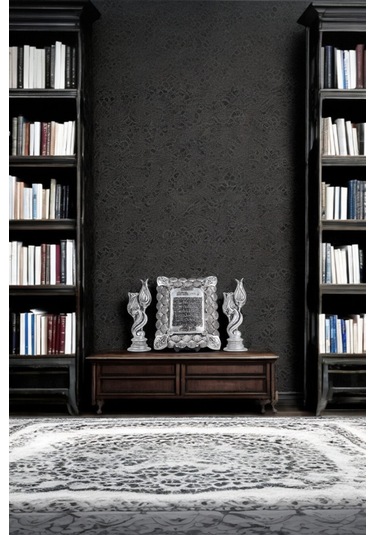 Ayetel Kürsi Ve Lale Dekoratif Polyester Biblolar - Gümüş