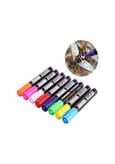 Sones Kraliçe Arı Marker Kalem Arı Özel Marker Kalem Arı Vurgulayıcıya Zarar Vermez, Rastgele Renk Dağıtımı