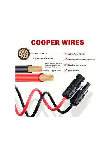 Xuweiwei 12-mc4-d-20ft 12awg 1015 Tek Hat Kesme Yarım Şerit Aksesuarlı 12mm Kalınlık 36v Altı Araç Elektroniği Ve Güç Dağıtım Seti