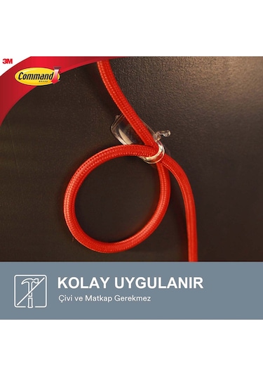 3M Command 17301CLR Orta Boy Klipsli Kablo Düzenleyici