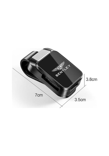 Bentley Mulsanne Ewb Lwb İçin Araba Güneşlik Gözlük Tutucu Klips, Gözlük Lensleri Korur Visor Askı Güneş Gözlüğü Bilet Kartı Organizatör, Siyah