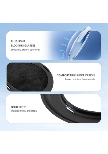 Fastbuy Startrc Meta Quest 3 Mavi Işık Koruyucu Lens Kapak Seti, Çizilmez, 2 Adet