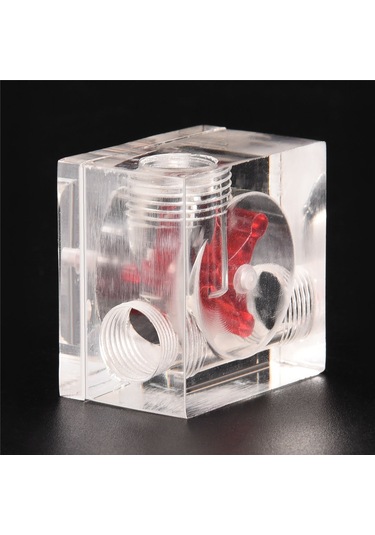 Kosona Bilgisayar Sıvı Soğutma Akış Ölçer, 3 Kanallı Kare Tipi, Akış Hızı Ve Durumu Gözlem, Akrilik Malzeme, Kolay Kurulum