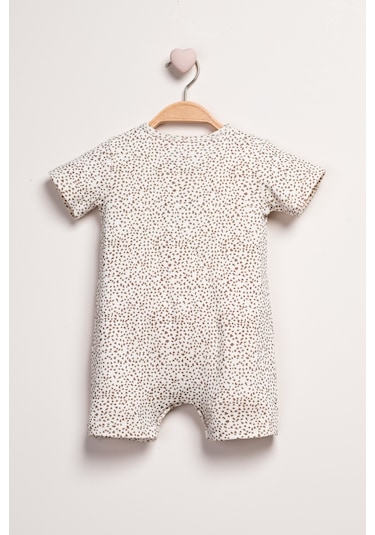 Baby Fou Kız Bebek Kısa Tulum Ekru