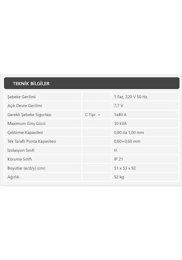 Cs10000 Demiriz 10 Kva Kademe Kontrollü Kaporta Çektirme Makinası