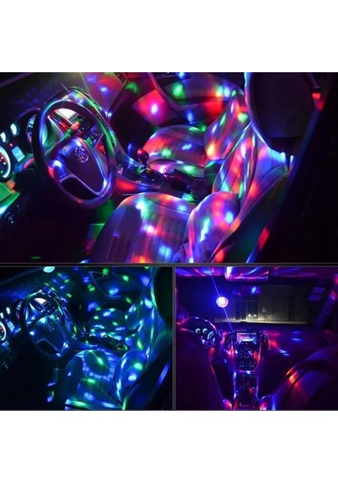 Yifomall Renkli Led Dönen Işık Projeksiyon, Sahne Ve Atmosfer Aydınlatma İçin Modern Usb Güçlü Mini Top