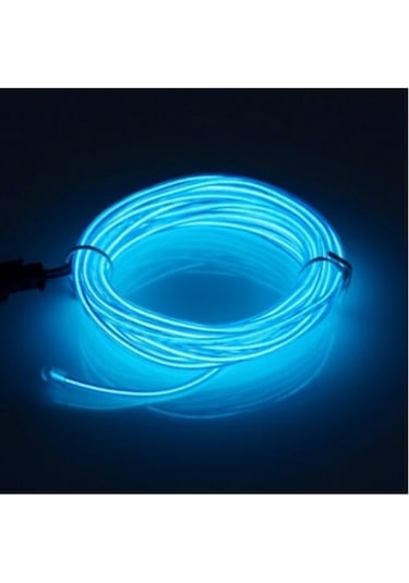 Araç Araba İçi Torpido Ledi Renkli İp Neon Led 2 Metre Mavi Neon