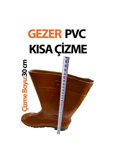 Gezer Krep Kısa Çizme Siyah Tabanlı
