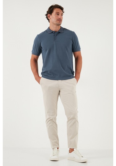 Buratti Pamuklu Regular Fit Düğmeli Erkek Polo Yaka T Shirt 5902127 Koyu Petrol