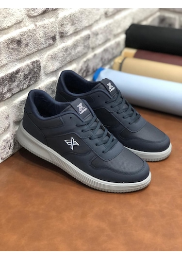 Luttoon Büyük Numara 45-46-47-48 Ortopedik Erkek Lacivert Spor Ayakkabı Lacivert