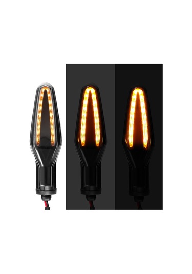 Bmw R1200 Motosiklet İçin 2 Adet Kc062 18leds Dönüş Sinyali Işığı Şeffaf Siyah