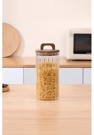 Mien Akasya Kapaklı Kavanoz 1250 Ml Cam - Şeffaf