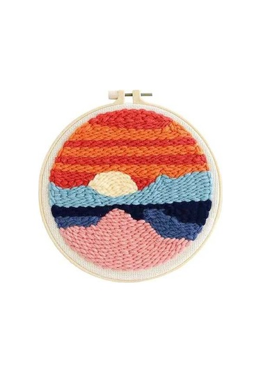 Novahub Yetişkin Ve Çocuklar İçin Başlangıç Nakış Seti, Ahşap Çerçeve İle Manzara Desenleri, İngilizce Talimatlar, Dıy  İdeası Diğer