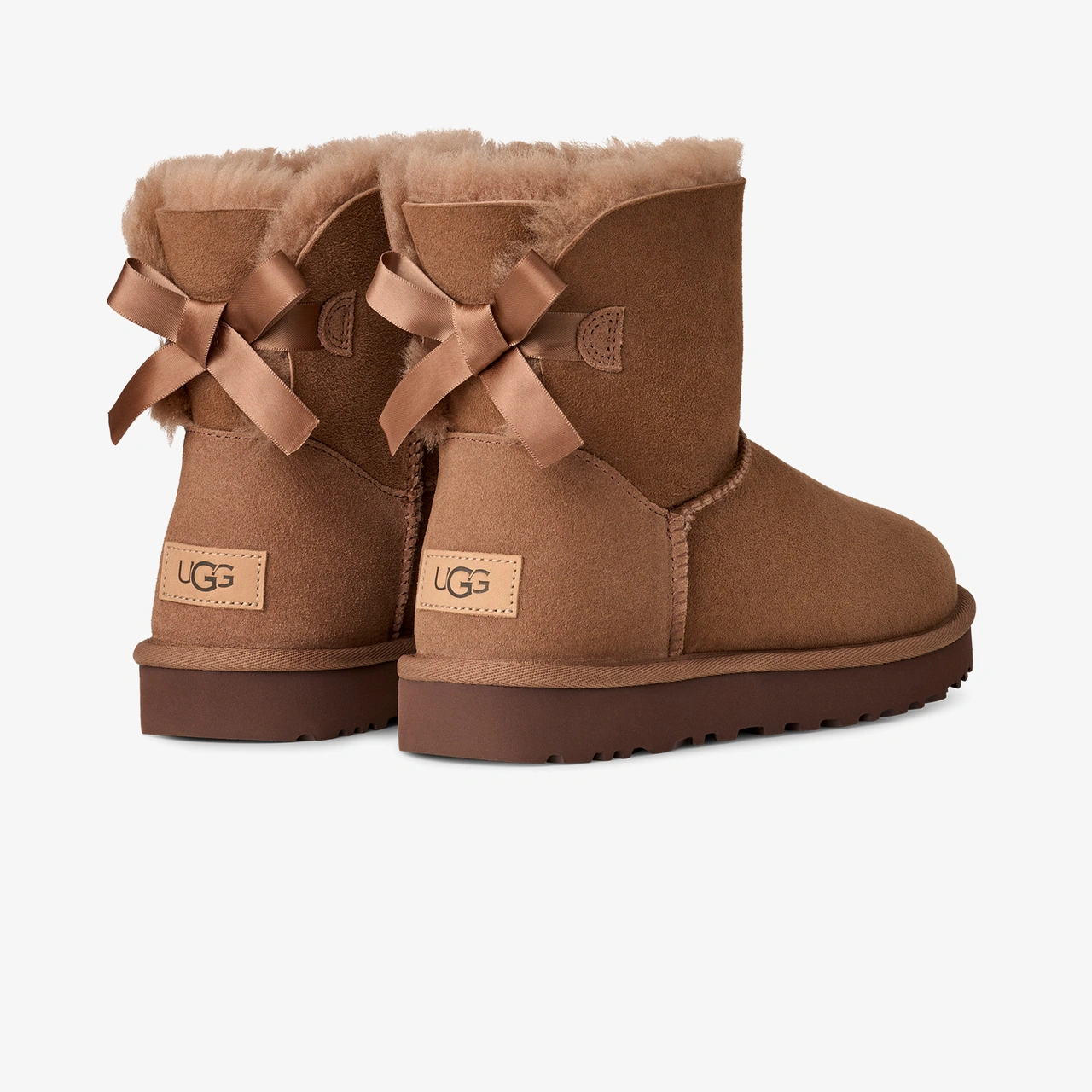 Ugg Mini Bailey Bow Kadın Kahverengi Bot 1016501 Kahverengi