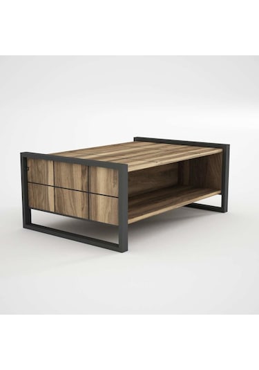 Dekorister Exclusive Lost Metal Orta Sehpa Ceviz