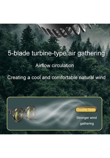 Suıtu F4208 Araç Soğutma Fanı Araç Arka Koltuk Arkalığı Usb Çift Kafalı Elektrikli Fan