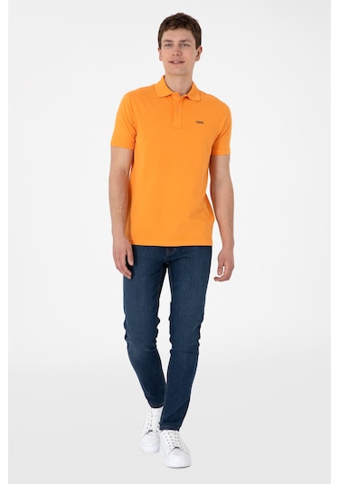 U.S. Polo Assn. Erkek Regular Fit Polo Yaka Turuncu Basic Tişört 50306007-VR051 U.S. Polo Assn. Erkek Regular Fit Polo Yaka Turuncu Basic Tişört 50306007-VR051
