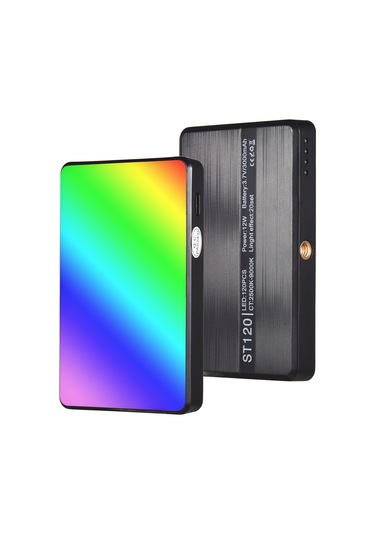 Andoer St120 Şarj Edilebilir Dolgu Cep Led Video Işığı Siyah Siyah